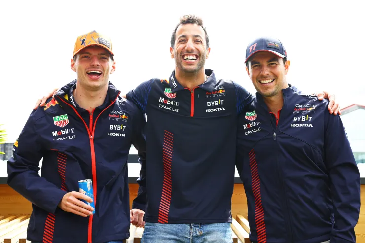 Mex Verstappen, Daniel Ricciardo y Checo Pérez