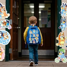 4 ideas de stickers de Bluey para decorar la mochila de un verdadero fan de esta caricatura