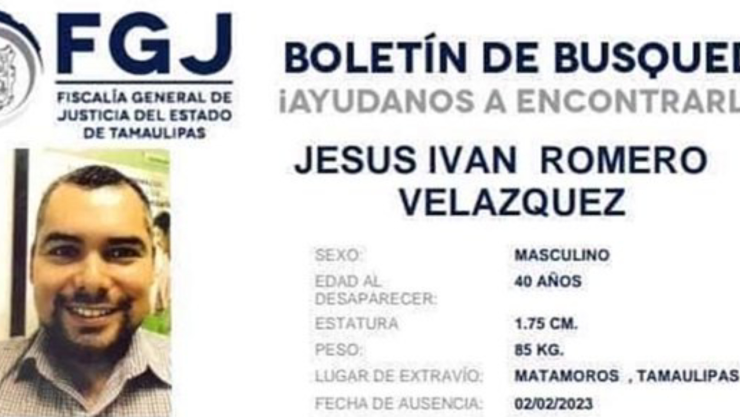 Ficha de búsqueda de Jesús Iván Romero Velázquez, trabajador del INE