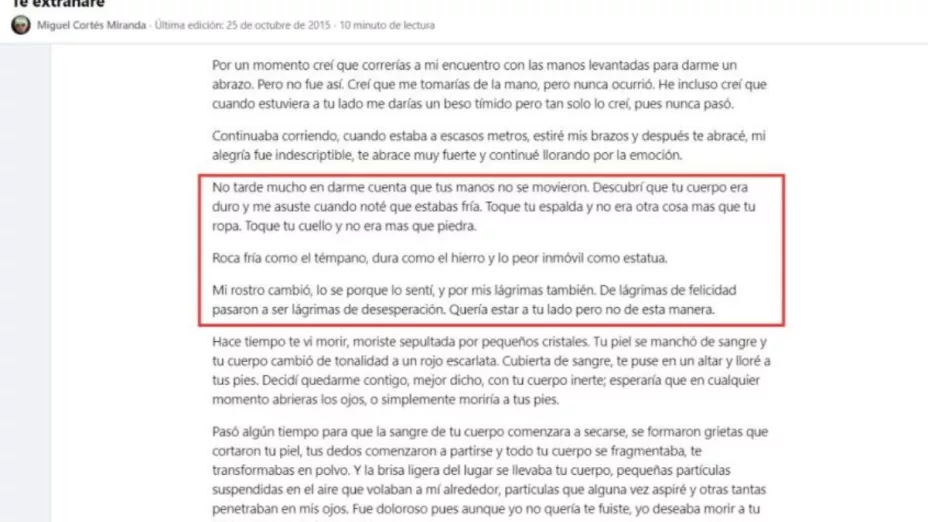 Poema “Te extrañaré"