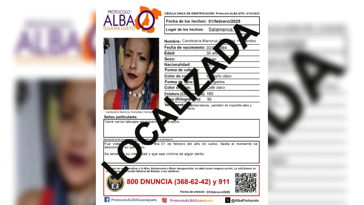 Localizan sin vida a Candelaria Maricruz González Hernández, en Salamanca, Gto 14 marzo 2025