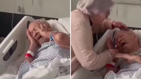 abuelito se despide de su esposa hospital
