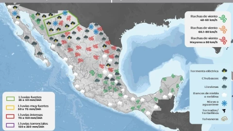 Clima en México hoy 29 de febrero de 2024
