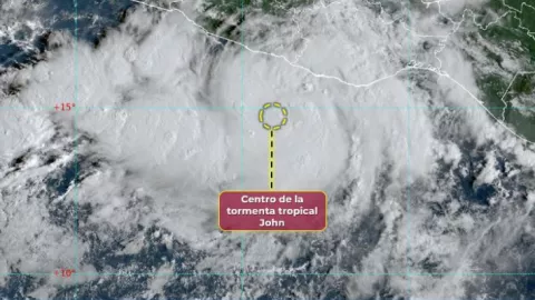 Tormenta tropical John clima Chiapas