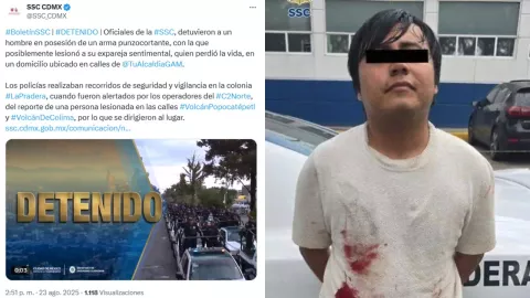 Feminicidio en la GAM: Detienen a hombre por asesinar a su expareja en la colonia La Pradera