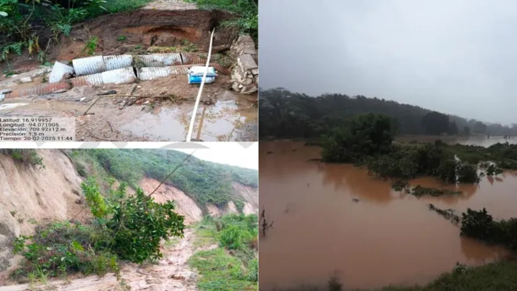 Río Uxpanapa se desborda en Oaxaca