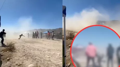 Hombre al borde de ser arrollado en la Baja 250 San Felipe 2025