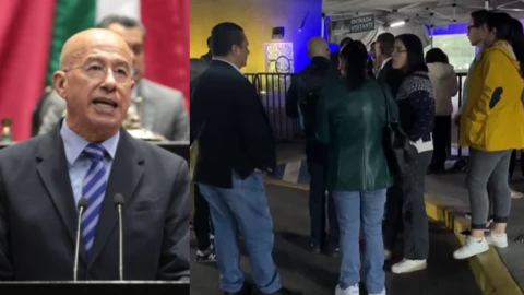 Protestan frente a la Cámara de Diputados