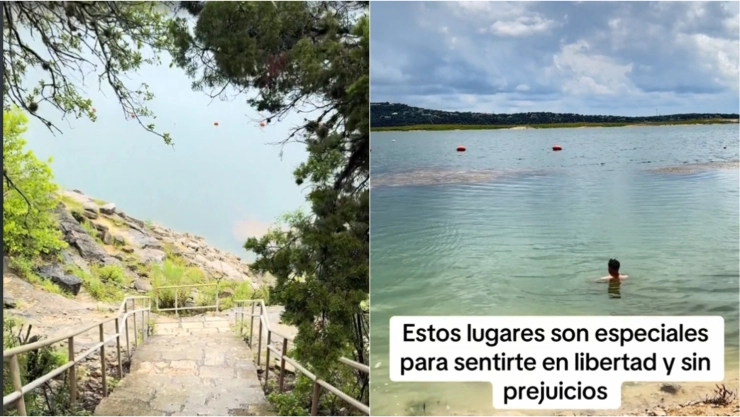 La playa Hippie Hollow Park, en Austin