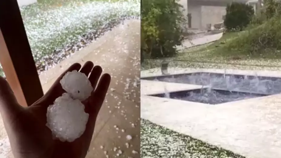 Una poderosa tormenta de granizo se registró en el sur de Brasil