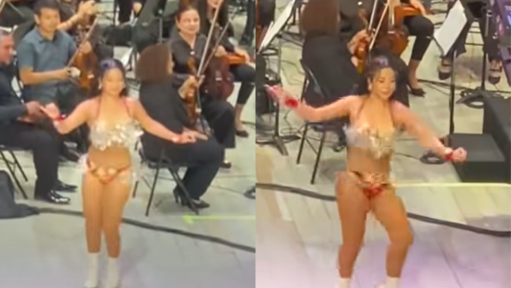 Video de Danna bailando frente a orquesta sinfónica