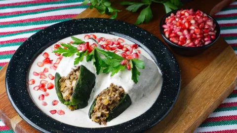 Chiles en nogada en 5 pasos