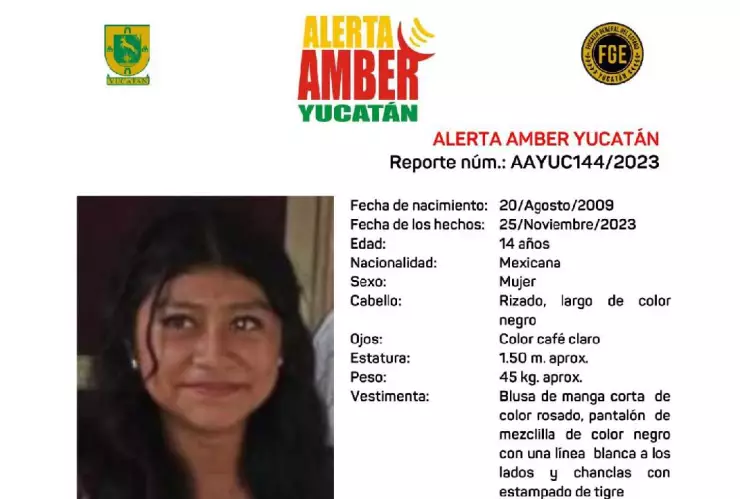 Alerta Amber en Yucatán_ Desapareció Seide Alejandra Rodríguez Borges