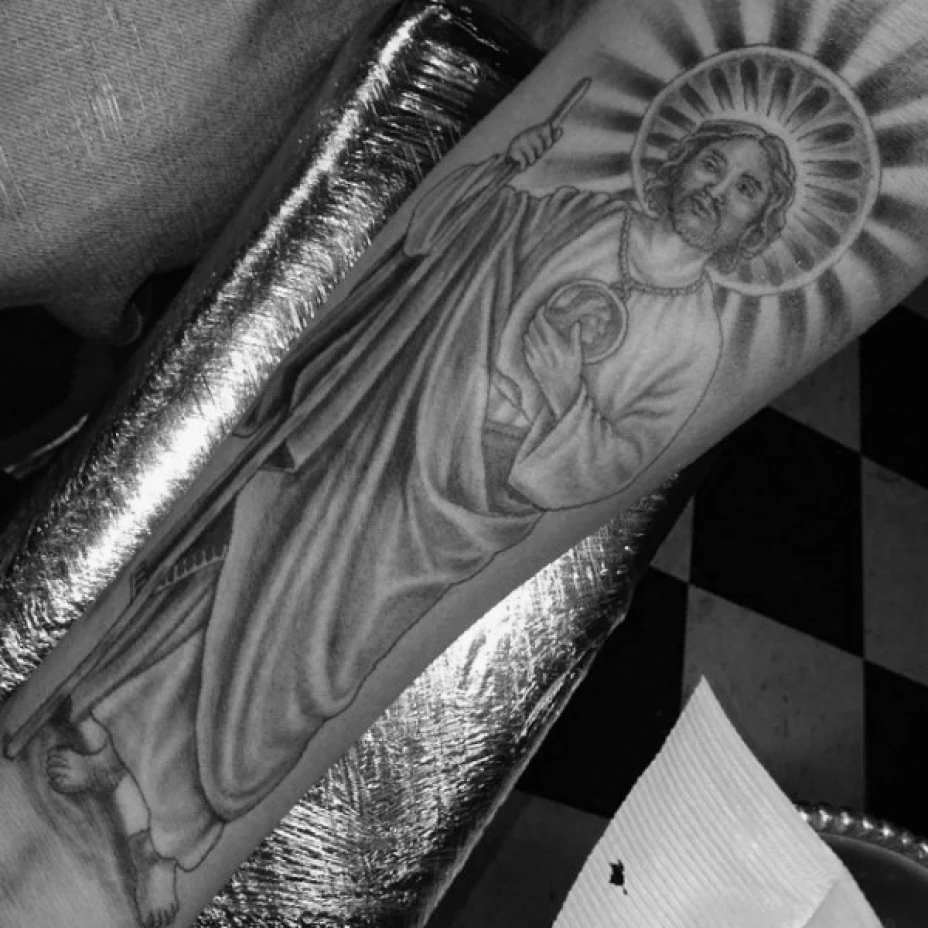 Tatuaje San Judas Tadeo -realismo