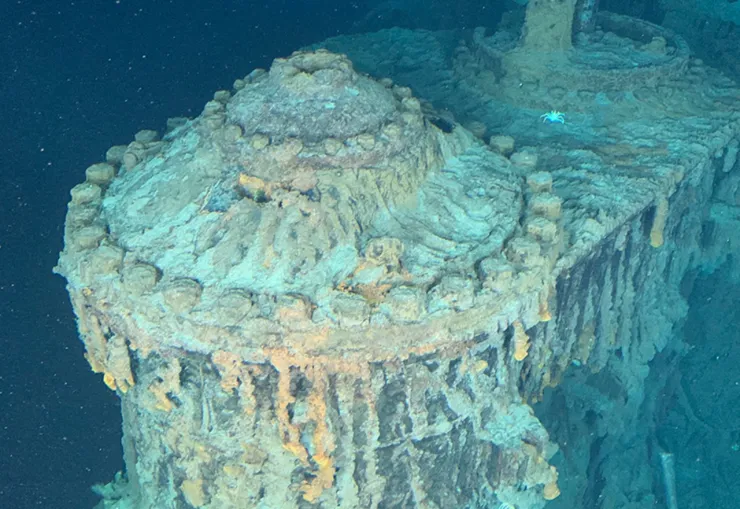 Sección de popa del barco Titanic