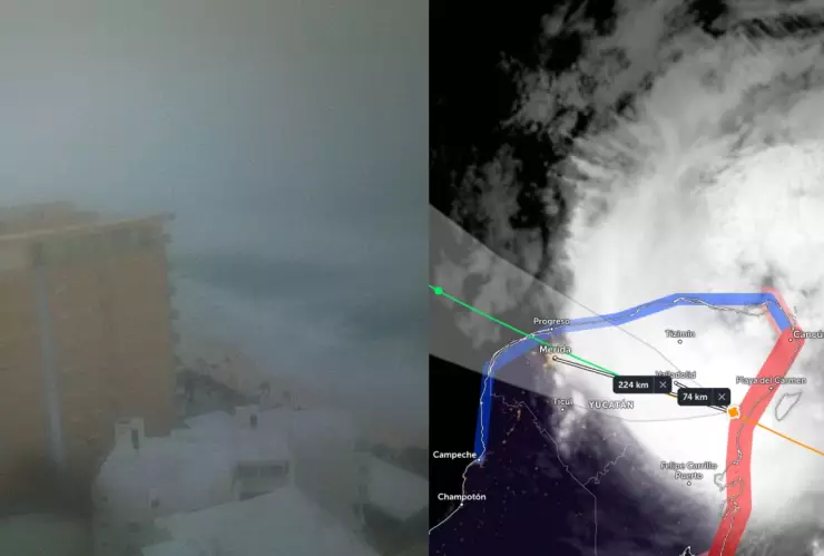 Así fue la IMPRESIONANTE entrada del huracán Beryl a Quintana Roo hoy 5 de julio de 2024