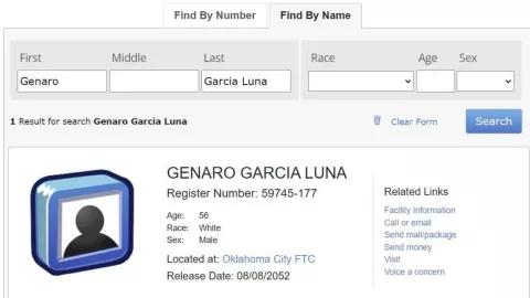 motivos por los que Genaro García Luna deja la prisión en Nueva York y es trasladado a una cárcel en Oklahoma