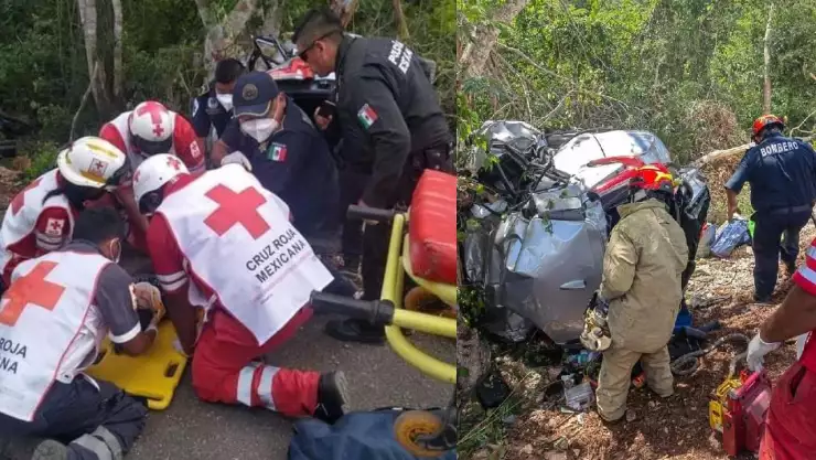 Accidente en tramo Valladolid-Cancún deja 2 muerto y un herido
