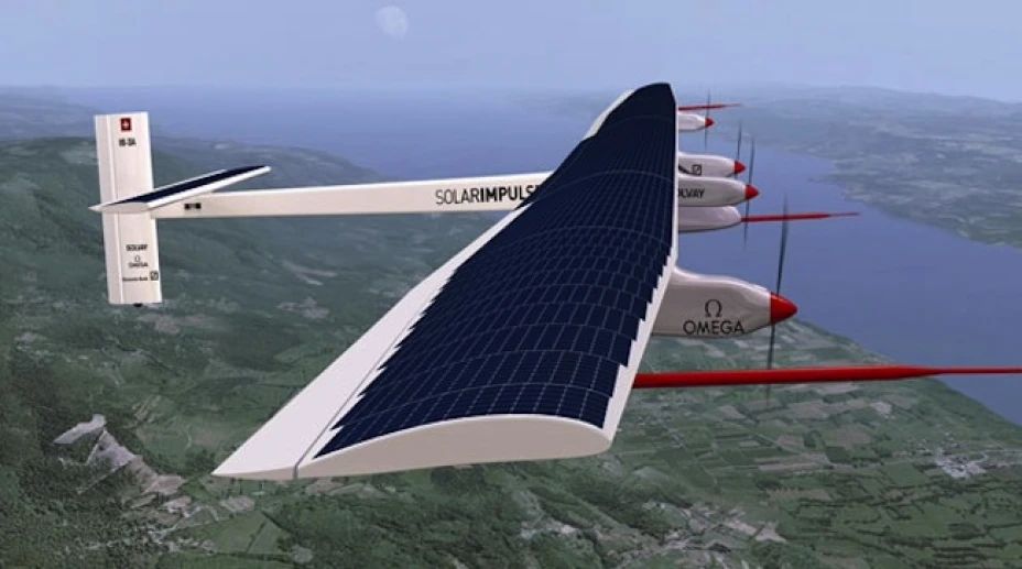 ‘Solar Impulse’ es el primer avión solar que vuela de día y de noche sobre Estados Unidos, sin cargar sus celdas solares
