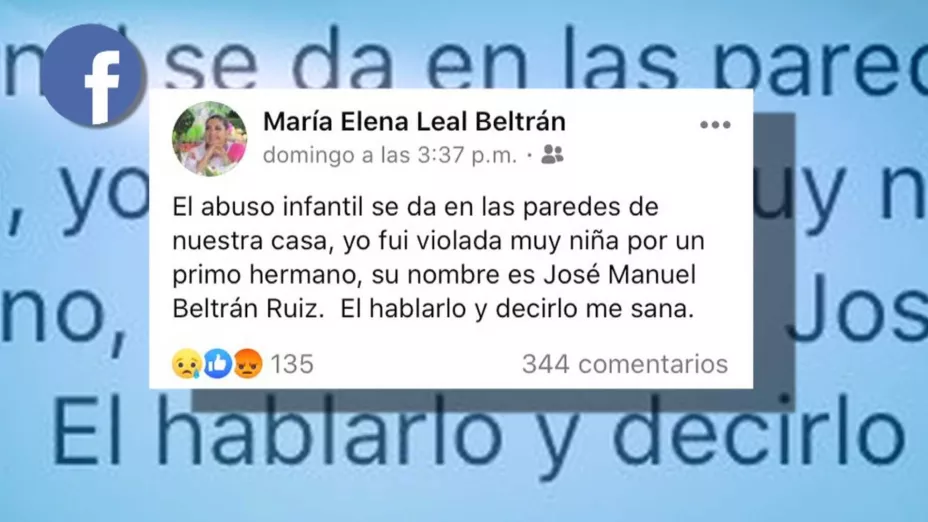 María Elena Leal denunció a través de sus redes sociales que fue violada.