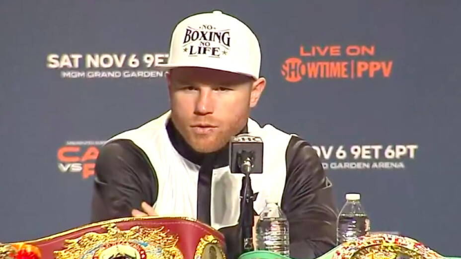 Canelo Plant conferencia de prensa box azteca