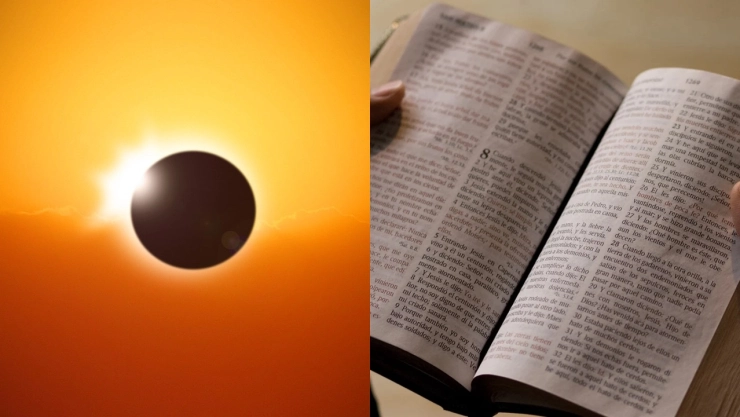 Usuarios viralizan versículos de la Biblia que hablan sobre el eclipse solar 2024