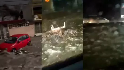 Intensa lluvia en Monterrey inunda calles; se pronostican más precipitaciones