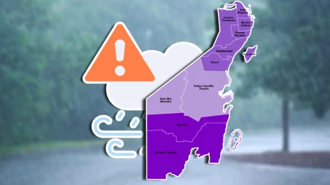 Estos son los MUNICIPIOS en los que LLOVERÁ hoy 9 de marzo de 2026 en Quintana Roo.webp