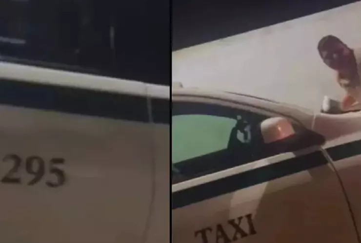 Captan a taxista llevándose a una persona en el cofre; IMOVEQROO se pronuncia al respecto