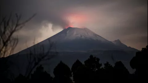 Volcan Popocatepetl actividad en Puebla