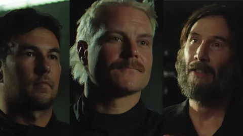 Keanu Reeves y Checo Pérez