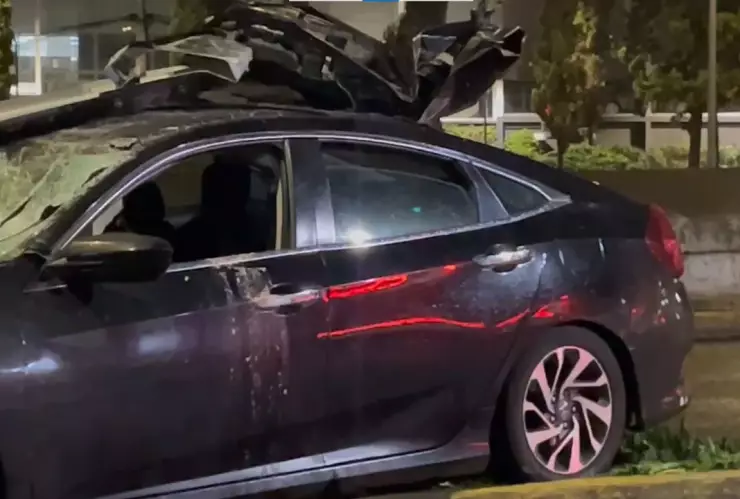 Fuertes lluvias en CDMX: Accidene en Venustiano Carranza; el conductor se da a la fuga