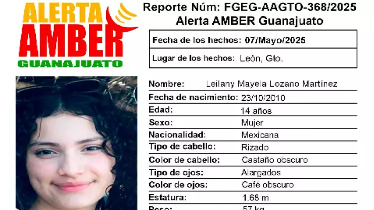 Buscan a Leilany Mayela Lozano Martínez, 14 años desaparecida en León,