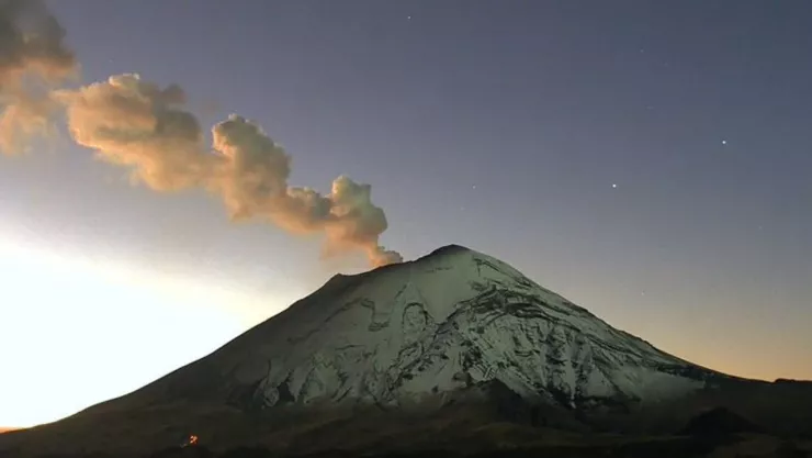 Actividad volcán Popocatépetl del 15 de enero de 2025