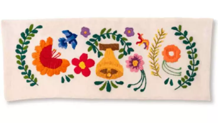 Google celebra a México con un doodle bordado, honra a las artesanas