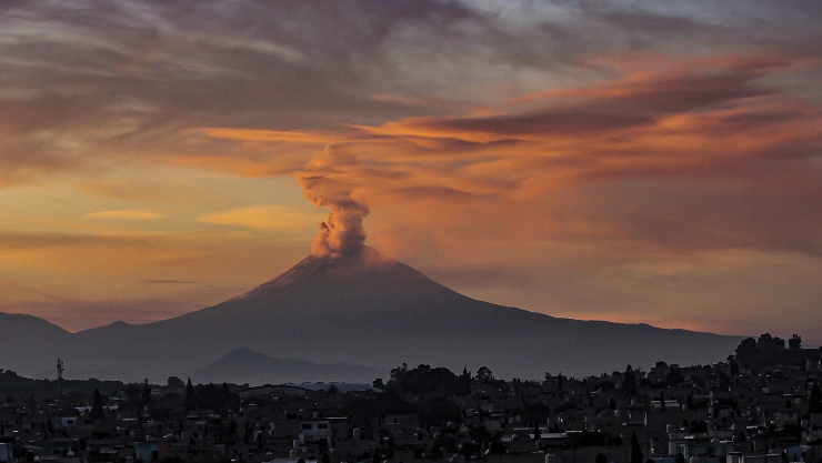 Actividad en el volcán Popocatépetl 
