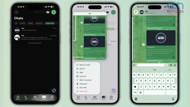 WhatsApp Liquid Glass