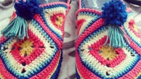 Cómo hacer pantuflas a crochet con suelas de chanclas viejas paso a paso