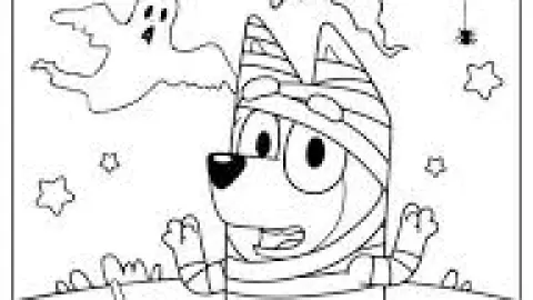 Plantilla para colorear de Bluey