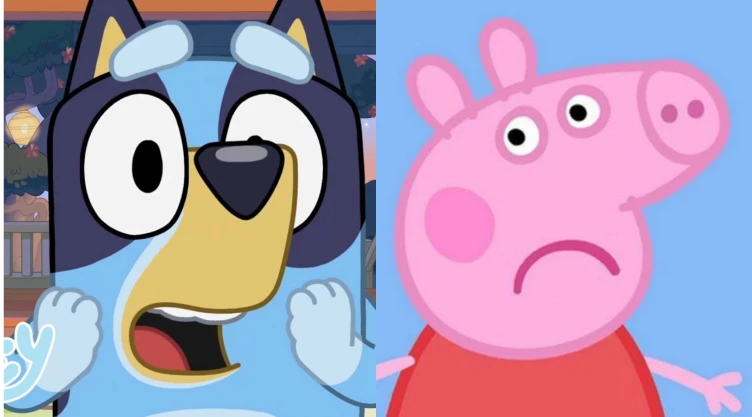 Bluey y Peppa Pig