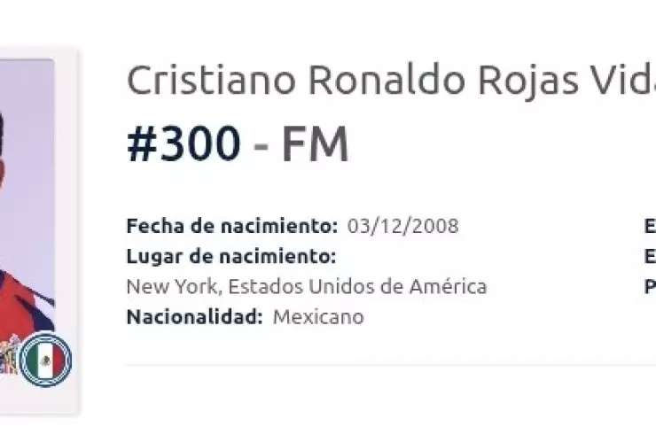 Cristiano Ronaldo Rojas es canterano de las Chivas.png