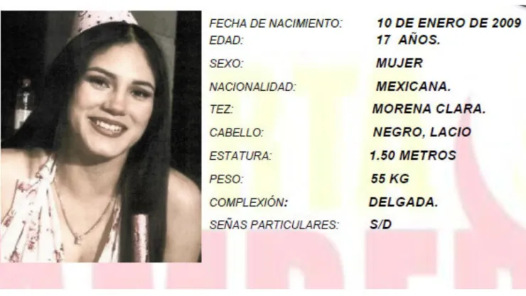 Activan Alerta Amber por Jennifer Leilani Cedillo Cibrián de 17 años