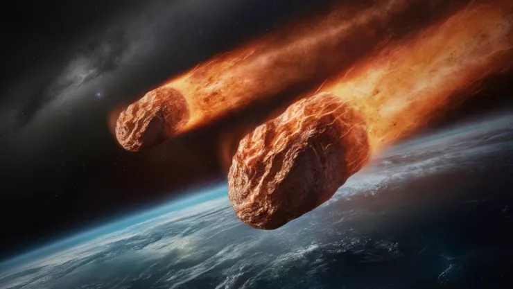 Dos asteroides acercándose a la Tierra NASA.jpg