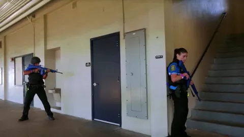 Simulacro de tirador activo en Florida.