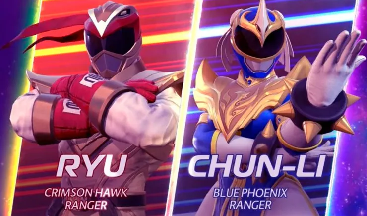 Ryu y Chun-Li se convierten en Power Rangers