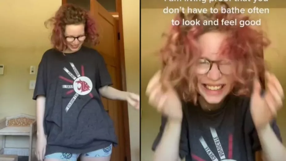 VIRAL: Una joven se baña una vez cada diez días que por el medio ambiente.