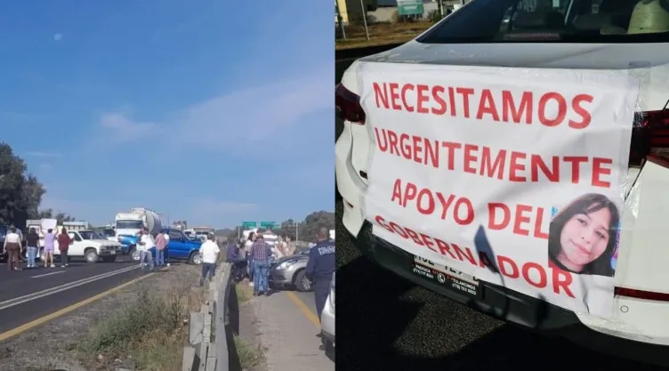 Bloquean carretera México-Tuxpan, Hidalgo; exigen aparición de menor