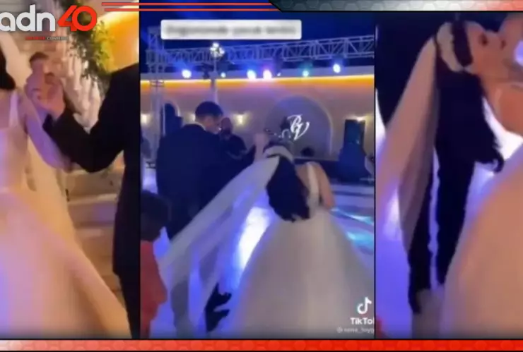 Niño jala velo a novia en su boda