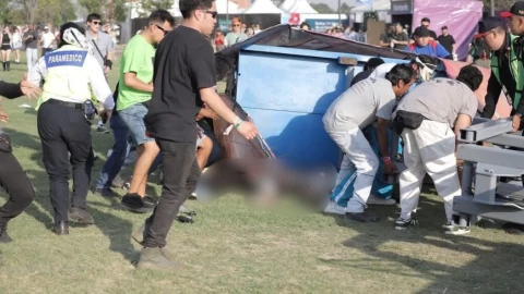 VIDEO | Graban momento en el que colapsa estructura que dejó dos muertos en el Festival AXE Ceremonia 2025