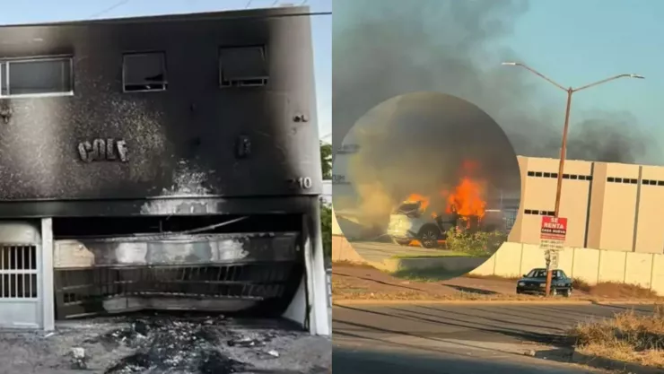 Colegios incendiados en Culiacán